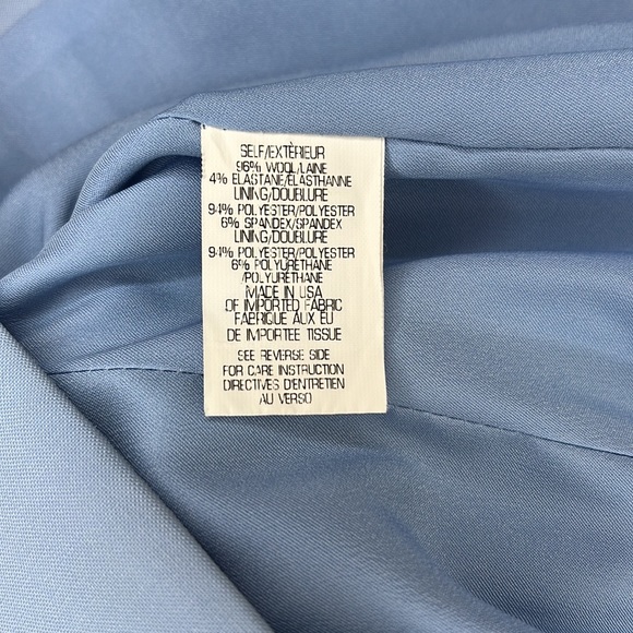 NEW Theory ‘Gabe B - Tailor’ Stretch Wool Blazer Jacket in Mist Blue - Picture 8 of 8